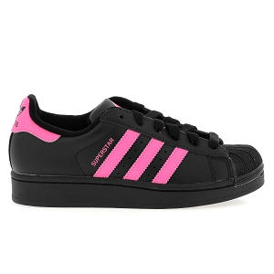 ADIDAS SUPERSTAR J<br>Noir rose Cuir synthétique
