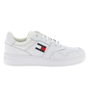 TOMMY HILFIGER TJW RETRO BASKET<br>Blanc Cuir synthétique