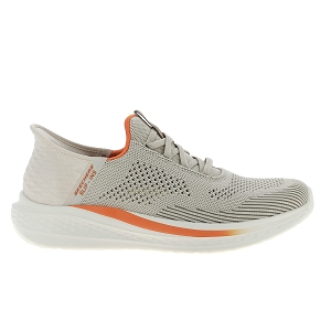 SKECHERS SLIP INS RELAXED FIT SLADE Q<br>Beige orange Toile Mesh