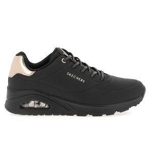 SKECHERS UNO SHIMMER AWAY<br>Noir multi Cuir synthétique