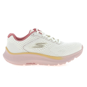 SKECHERS GO RUN CONSISTENT 2.0  MILE MARKER<br>Blanc rose Toile Nid d'abeille