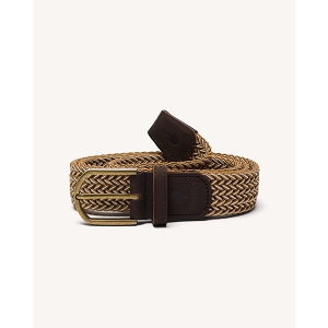 FAGUO BELT BELT WOVEN<br>Marron blanc Polyester