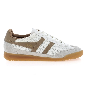 GOLA TORNADO ZEPHYR<br>Blanc marron Croute de cuir