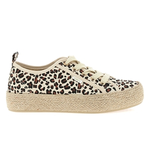 ONLY ONLIDA 1 LACE ESPADRILLE METAL SNEAKER<br>Beige noir Toile Canvas