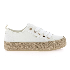 ONLY ONLIDA 1 LACE ESPADRILLE METAL SNEAKER<br>Blanc Toile Canvas