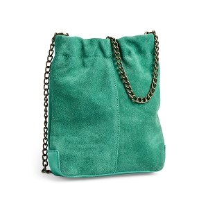 PIECES PCBOLETTE SUEDE CROSS BODY FC<br>Vert Croute de cuir