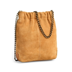 PIECES PCBOLETTE SUEDE CROSS BODY FC<br>Cognac Croute de cuir