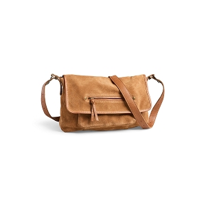 PIECES PCBULIA SUEDE DAILY BAG FC<br>Cognac Croute de cuir