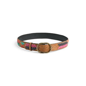 PIECES PCMANINA SUEDE JEANS BELT FC<br>Marron multi Croute de cuir