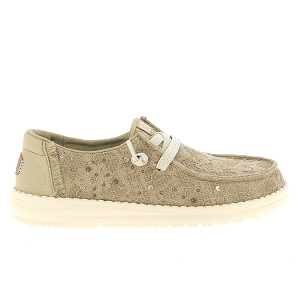 DUDE WENDY SEQUIN LACE<br>Gris kaki Toile Canvas