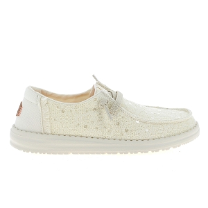 DUDE WENDY SEQUIN LACE<br>Blanc cassé Toile Mesh