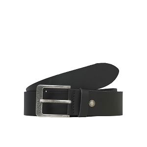 JACK AND JONES JACBRAGA LEATHER BELT SN<br>Noir Cuir lisse