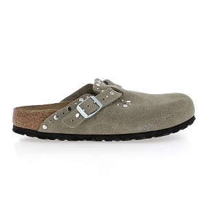 BIRKENSTOCK BOSTON RIVET SUEDE LEATHER<br>Taupe Croute de cuir