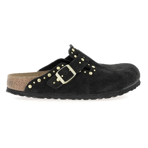 BIRKENSTOCK BOSTON RIVET SUEDE LEATHER<br>Noir or Croute de cuir
