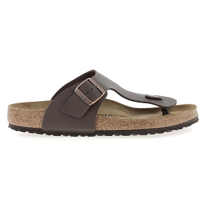 BIRKENSTOCK RAMSES BIRKO FLO<br>Marron foncé Cuir synthétique