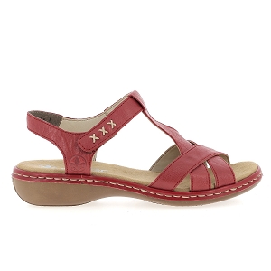 RIEKER 65919<br>Rouge Cuir lisse