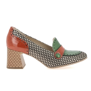  D9676<br>Vert orange Cuir lisse 