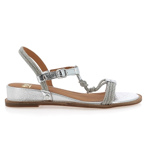  OKAPI<br>Argent Cuir lisse Strass