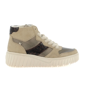 RIEKER N2508<br>Beige bronze Cuir synthétique