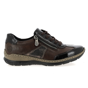RIEKER N3200<br>Marron foncé Cuir synthétique