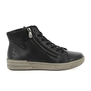 RIEKER X0709<br>Noir Cuir lisse