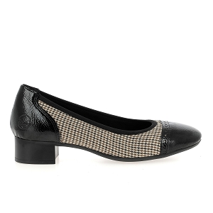 RIEKER 43450<br>Noir beige Cuir synthétique