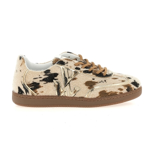 VANESSA WU AURA INITIALS Beige marronImitation PoilsVache