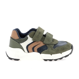 GEOX B FLEXYPER MINI BOY<br>Kaki multi Cuir synthétique