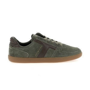 TOMMY HILFIGER TH TRIBECA SNEAKER MIX<br>Kaki marron Cuir synthétique