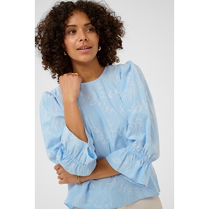 KAFFE DK COMPANY KAMARLEE BLOUSE<br>Bleu ciel