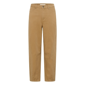 KAFFE DK COMPANY KABRYNN BARREL TWILL PANTS<br>Beige foncé