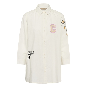 CULTURE CUJILA OLENA SHIRT<br>Blanc multi