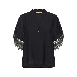 CULTURE CUBRENNA SS BLOUSE<br>Noir