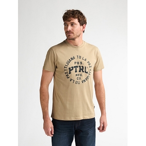 PETROL INDUSTRIES TSR632  MEN TSHIRT SS<br>Beige foncé