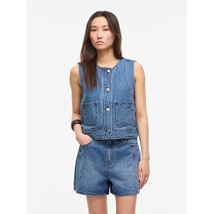 ROUGE EDIT ROURAMONAS DENIM WAISTCOAT<br>Jean