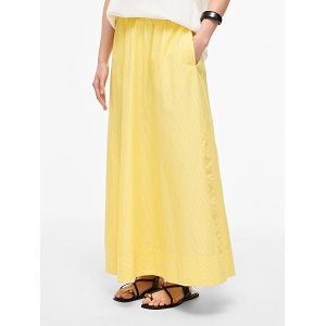 ROUGE EDIT ROULINNE HW STRIPE ANKLE SKIRT<br>Jaune