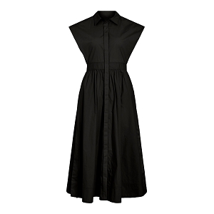 ROUGE EDIT ROUASHER SS MIDI DRESS<br>Noir