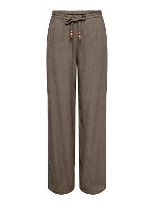 ONLY NELE MW WIDE STRUCTURE PANT PNT<br>Marron