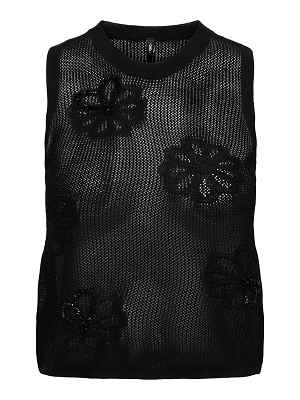  LIVY SL PEARL ONECK TOP KNT<br>Noir  