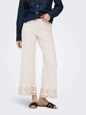 ONLY MADISON HW CROP WIDE BRO ANGL DNM GUA<br>Ecru