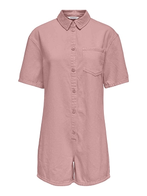 ONLY SILLA SS BUTTON PLAYSUIT PNT CS<br>Rose