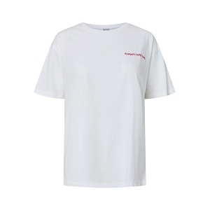 PIECES PCSALLY SS ONECK TSHIRT JSR FC<br>Blanc multi