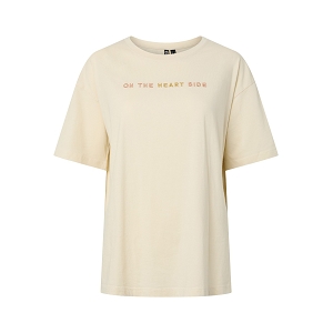 PIECES PCSALLY SS ONECK TSHIRT JSR FC<br>Beige