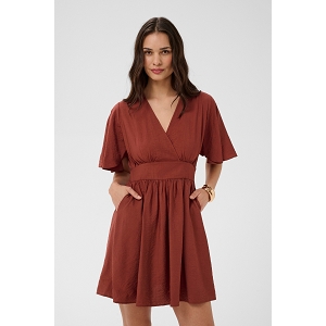 KAFFE DK COMPANY KASIRENAA SHORT DRESS<br>Brique