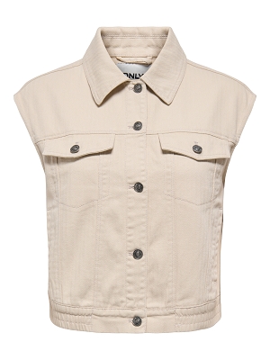 ONLY ISA DREW HERRINGBONE WAISTCOAT OTW<br>Beige