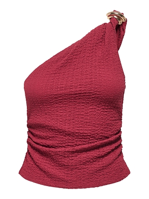 ONLY ERIKKA ASSYMETRIC CRINKLE TOP PNT<br>Brique