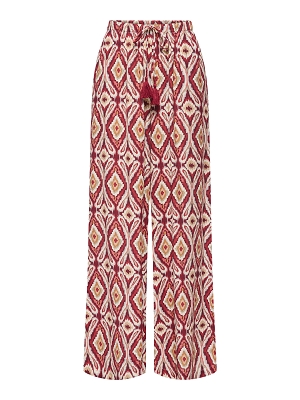 ONLY GINI MIKASI WIDE PULL UP PANT WVN<br>Orange multi