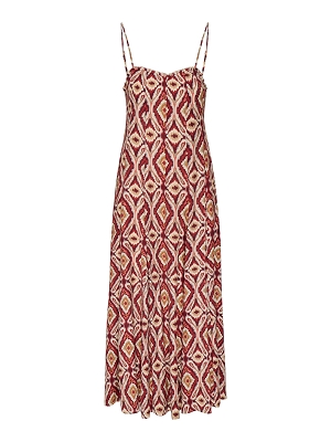 ONLY STACY MIKASI LONG STRAP DRESS WVN<br>Orange multi