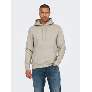 ONLY AND SONS ONSCONNOR LIFE REG SWEAT<br>Beige clair