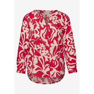 STREET ONE BUTTONED TUNICBLOUSE W TAPE DETAILS<br>Rouge multi